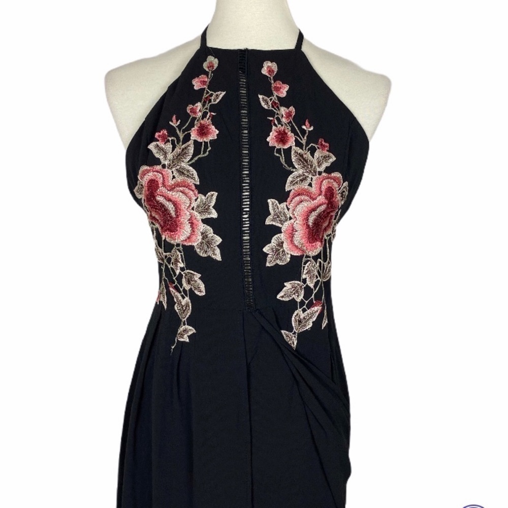 Women Split Dress Embroidery Maxi Juniors XL - Picture 3 of 7